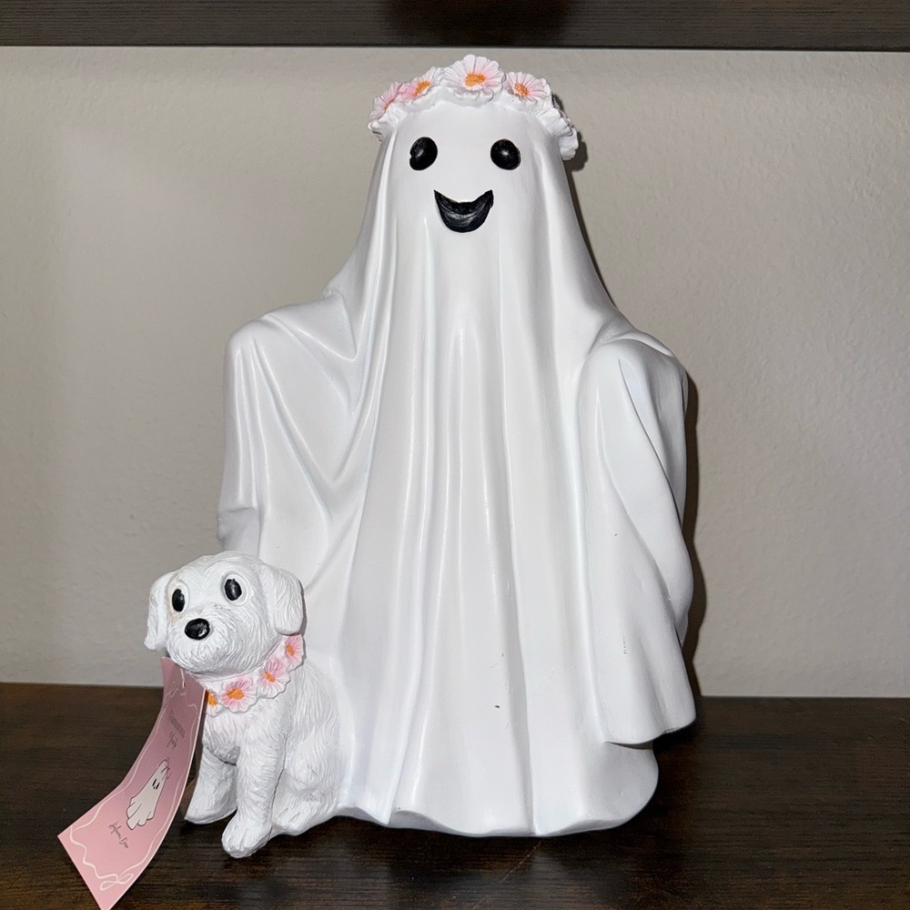 2025 Flower Ghost with Dog Summerween Glamorous Ghouls Halloween Puppy Viral